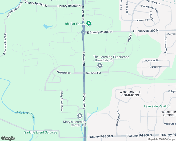 map of restaurants, bars, coffee shops, grocery stores, and more near 2625 Indiana 267 in Brownsburg