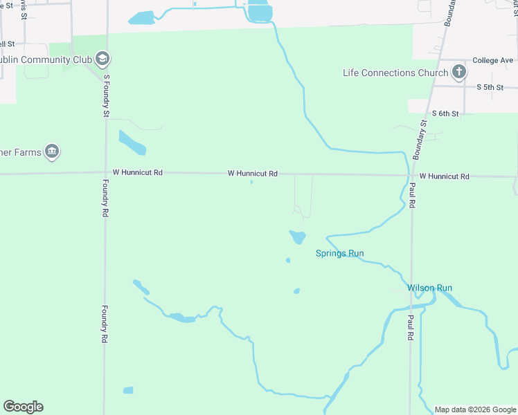 map of restaurants, bars, coffee shops, grocery stores, and more near 16775 West Hunnicut Road in Cambridge City