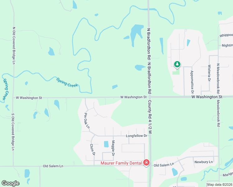 map of restaurants, bars, coffee shops, grocery stores, and more near 4728-4862 West Washington Street in Springfield