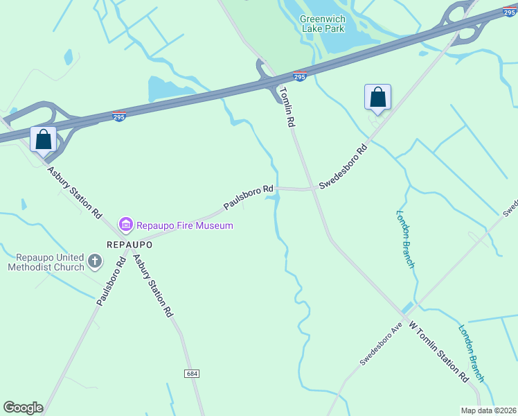 map of restaurants, bars, coffee shops, grocery stores, and more near 877 Paulsboro Road in Swedesboro