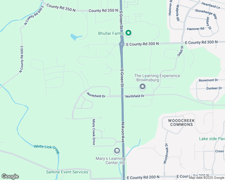 map of restaurants, bars, coffee shops, grocery stores, and more near 2655 Rothchild Place in Brownsburg