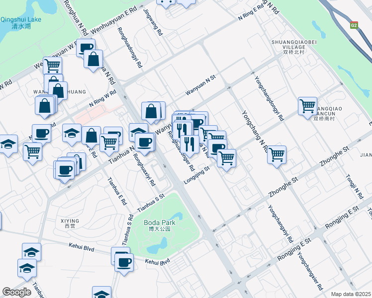 map of restaurants, bars, coffee shops, grocery stores, and more near in 