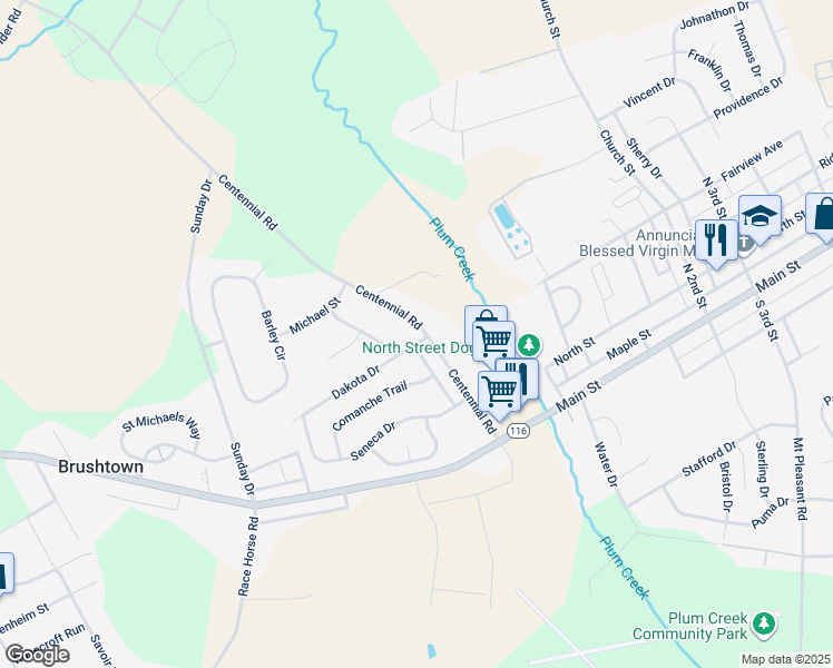 map of restaurants, bars, coffee shops, grocery stores, and more near 5 Dakota Drive in Hanover