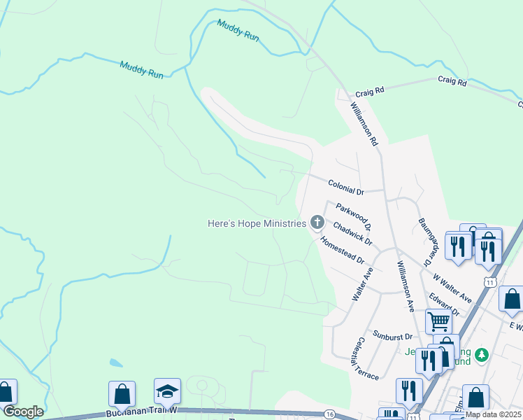 map of restaurants, bars, coffee shops, grocery stores, and more near 1331 Shannon DR S in Greencastle