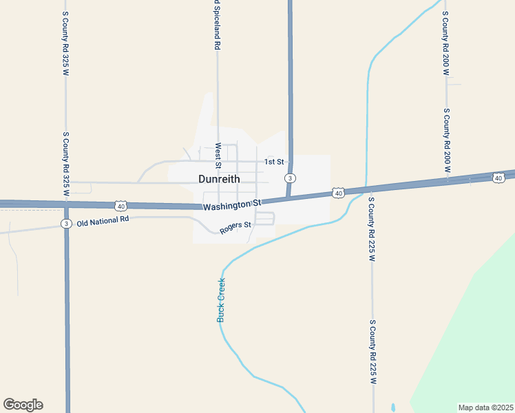 map of restaurants, bars, coffee shops, grocery stores, and more near 117 Washington Street in Dunreith