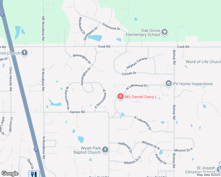 map of restaurants, bars, coffee shops, grocery stores, and more near 4601 Manor Drive in Saint Joseph