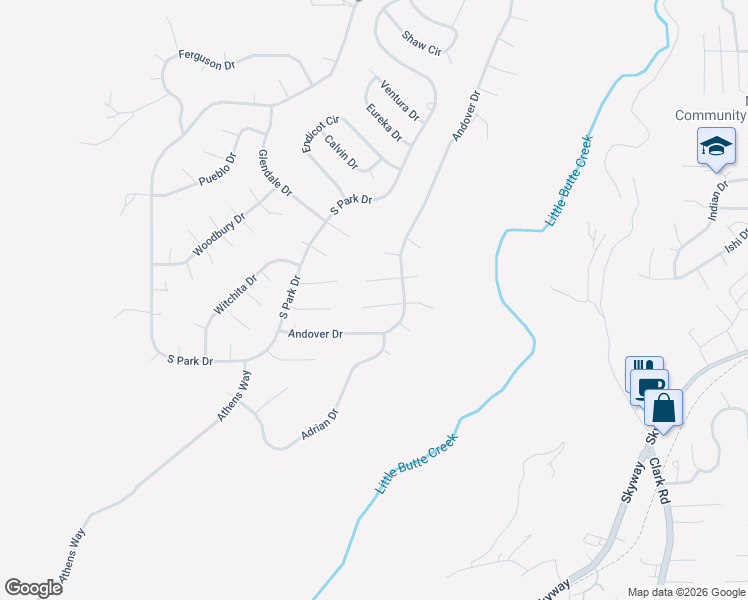 map of restaurants, bars, coffee shops, grocery stores, and more near 6451 Ranger Court in Magalia