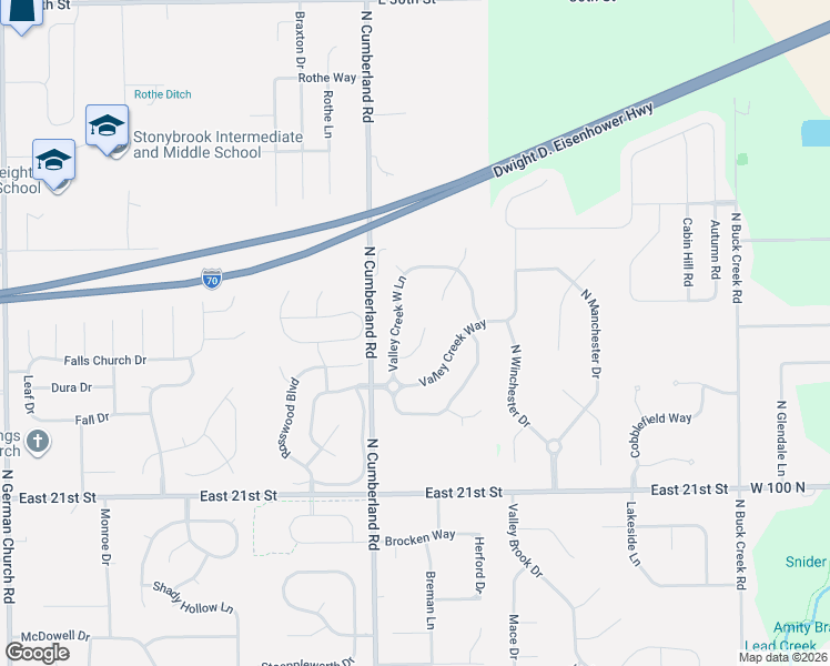 map of restaurants, bars, coffee shops, grocery stores, and more near 2339 Valley Creek West Lane in Indianapolis