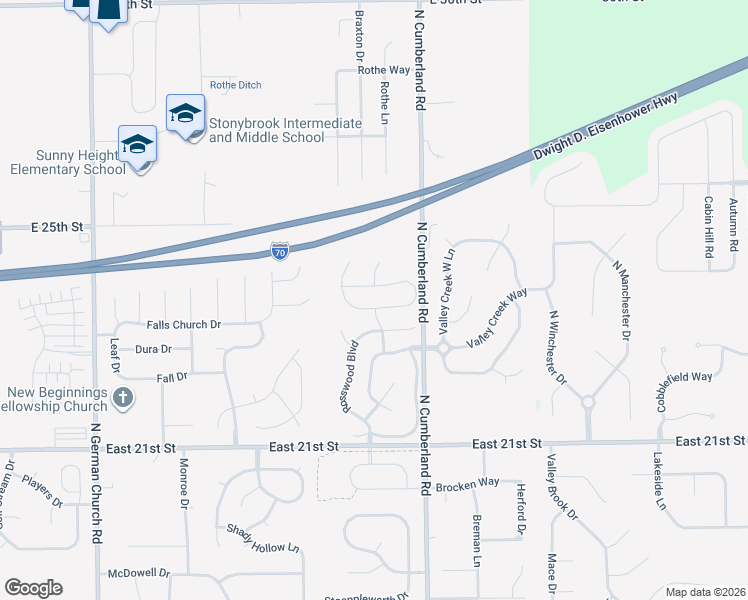 map of restaurants, bars, coffee shops, grocery stores, and more near 11607 Ross Park Drive in Indianapolis