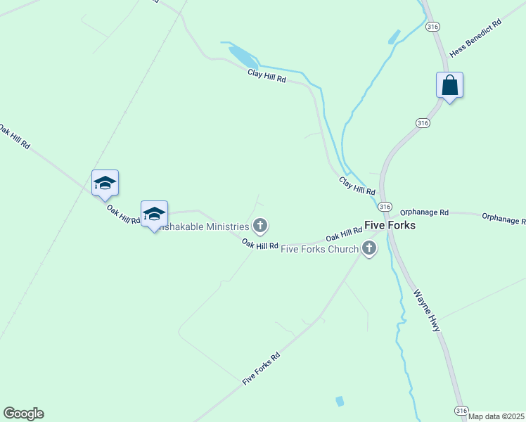 map of restaurants, bars, coffee shops, grocery stores, and more near 9248 Harlee Road in Waynesboro