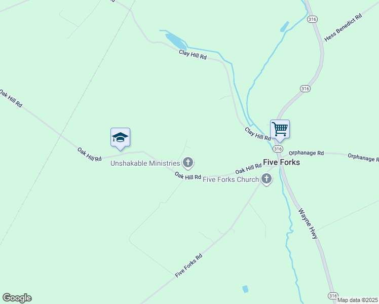 map of restaurants, bars, coffee shops, grocery stores, and more near 9248 Harlee Road in Waynesboro