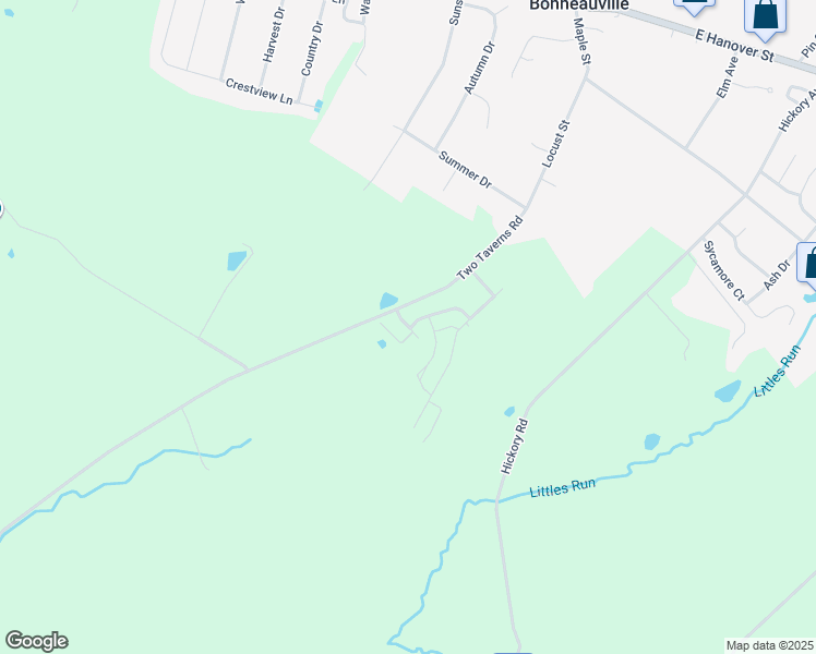 map of restaurants, bars, coffee shops, grocery stores, and more near 14 Homestead Drive in Gettysburg