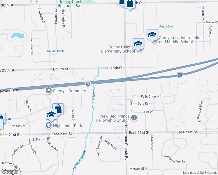 map of restaurants, bars, coffee shops, grocery stores, and more near 10842 Cape Coral Lane in Indianapolis
