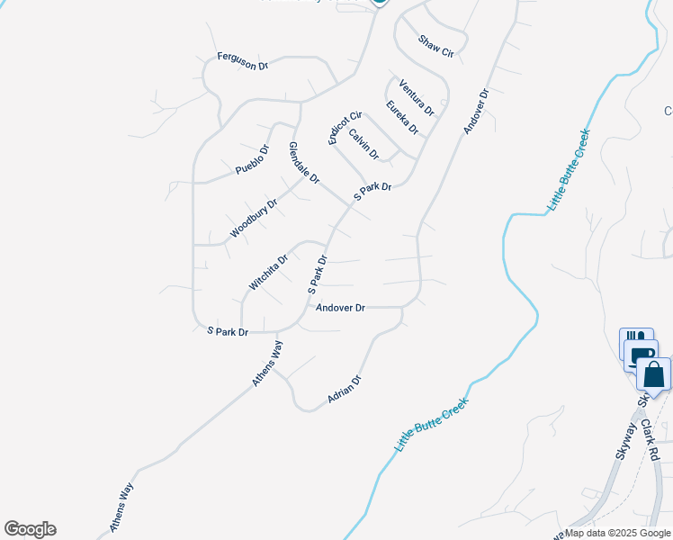 map of restaurants, bars, coffee shops, grocery stores, and more near 6366 Scripps Court in Magalia