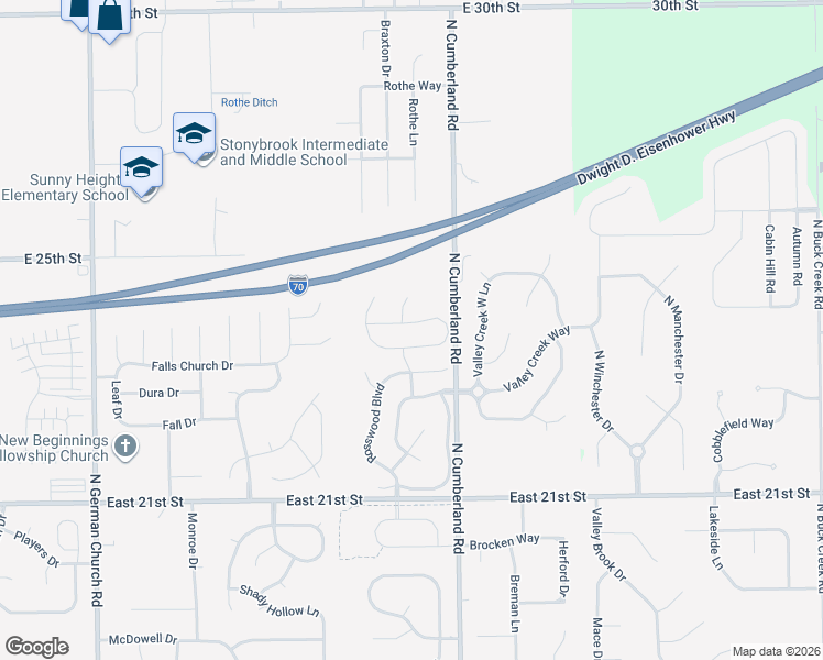 map of restaurants, bars, coffee shops, grocery stores, and more near 11607 Ross Park Drive in Indianapolis