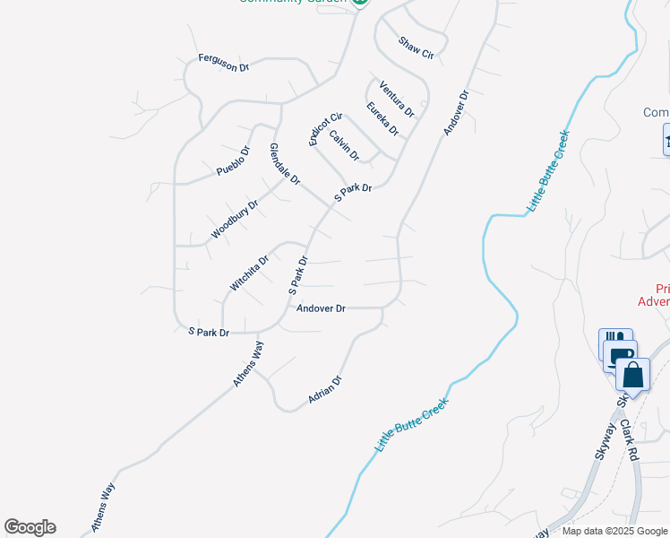map of restaurants, bars, coffee shops, grocery stores, and more near 6382 Scripps Court in Magalia