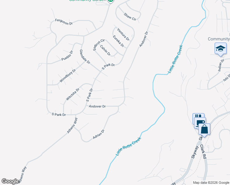 map of restaurants, bars, coffee shops, grocery stores, and more near 6448 Marin Court in Magalia