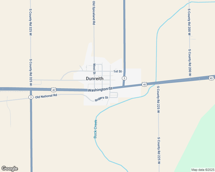 map of restaurants, bars, coffee shops, grocery stores, and more near 117 Washington Street in Dunreith