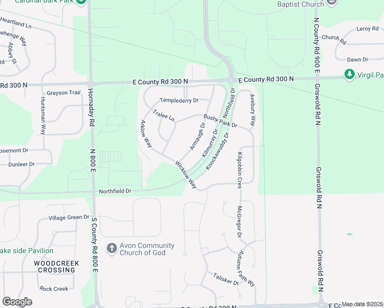map of restaurants, bars, coffee shops, grocery stores, and more near 2695 Armaugh Drive in Brownsburg