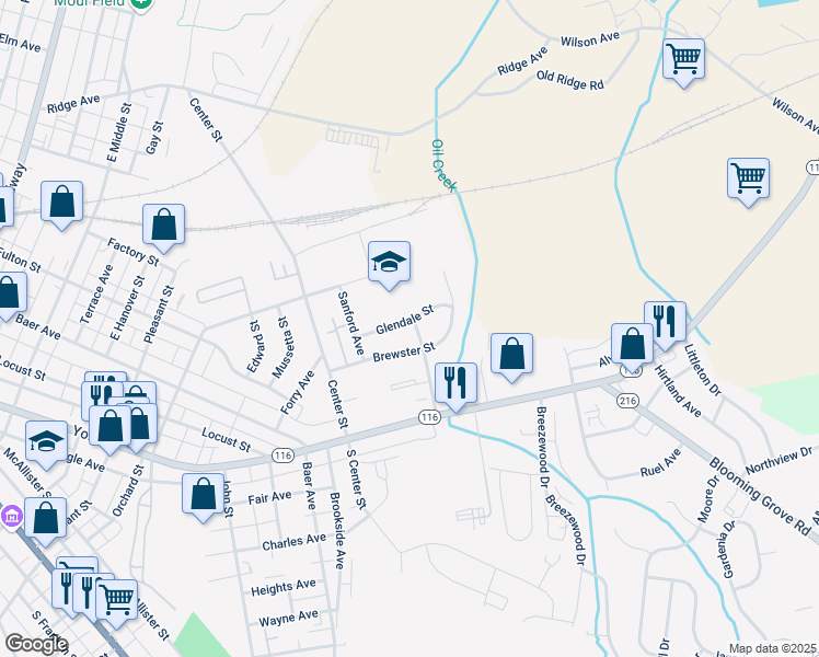 map of restaurants, bars, coffee shops, grocery stores, and more near 150 Mumma Ave in Hanover