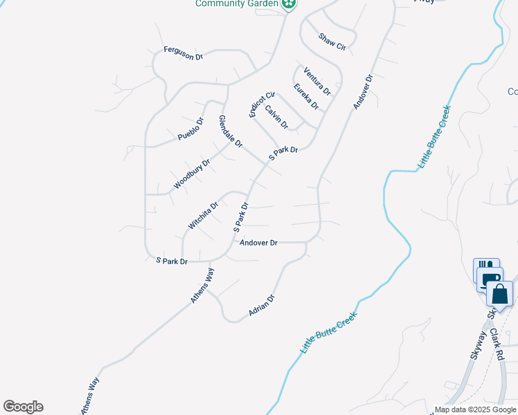 map of restaurants, bars, coffee shops, grocery stores, and more near 6366 Scripps Court in Magalia