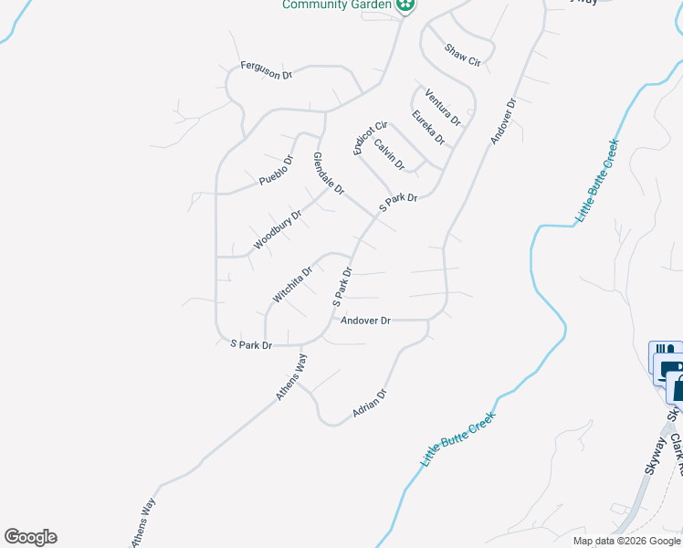 map of restaurants, bars, coffee shops, grocery stores, and more near 13613 South Park Drive in Magalia