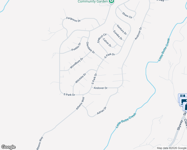 map of restaurants, bars, coffee shops, grocery stores, and more near 13613 South Park Drive in Magalia