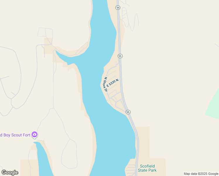 map of restaurants, bars, coffee shops, grocery stores, and more near 913 East 5300 North in Scofield