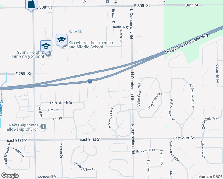map of restaurants, bars, coffee shops, grocery stores, and more near 11508 Ross Park Drive in Indianapolis