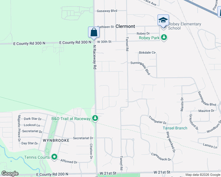 map of restaurants, bars, coffee shops, grocery stores, and more near 2627 Drewmatt Lane in Indianapolis