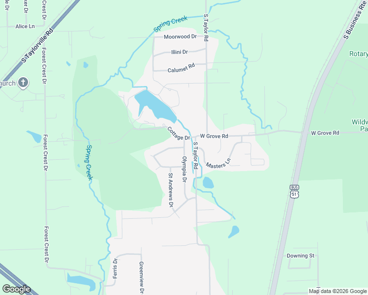 map of restaurants, bars, coffee shops, grocery stores, and more near 1601 Oakmont Drive in Decatur