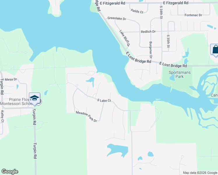 map of restaurants, bars, coffee shops, grocery stores, and more near 4101-4199 South Lake Court in Decatur