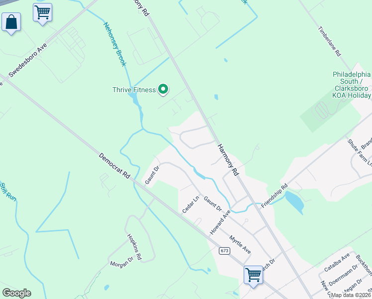 map of restaurants, bars, coffee shops, grocery stores, and more near 435 Country Way in Mickleton