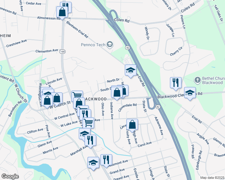 map of restaurants, bars, coffee shops, grocery stores, and more near 306 Gloucester Court in Matawan