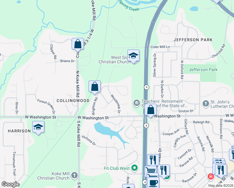 map of restaurants, bars, coffee shops, grocery stores, and more near 9 Hollybrook Drive in Springfield
