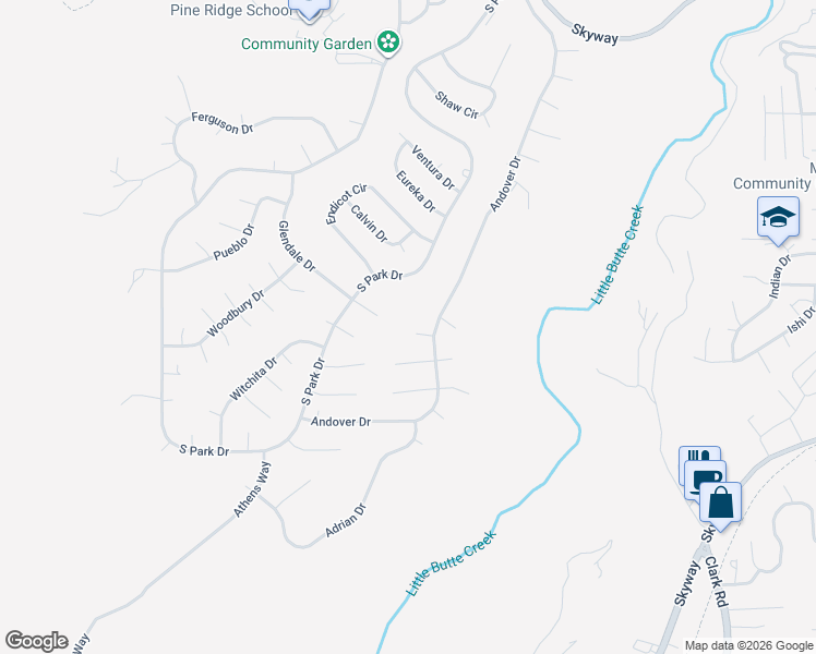 map of restaurants, bars, coffee shops, grocery stores, and more near 6463 Altus Court in Magalia