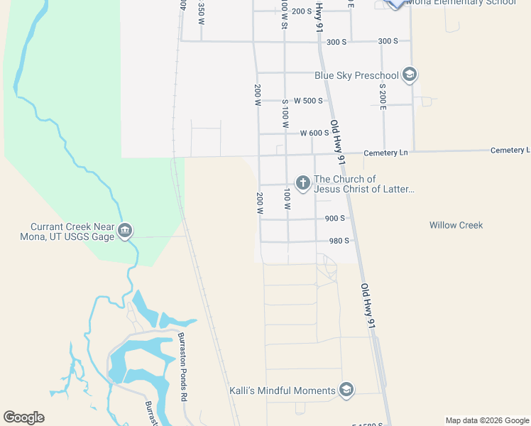 map of restaurants, bars, coffee shops, grocery stores, and more near 152 900 South in Mona