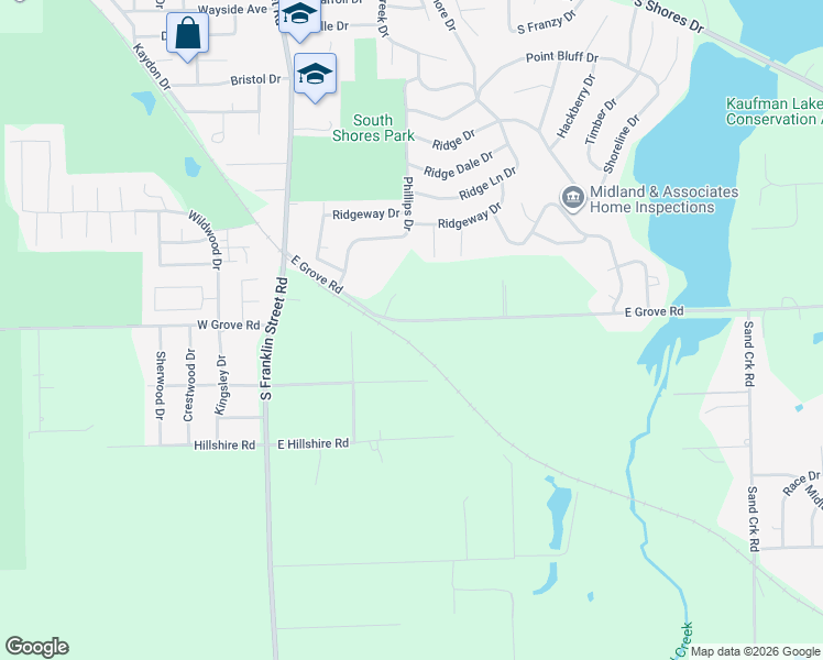 map of restaurants, bars, coffee shops, grocery stores, and more near 645 East Grove Road in Decatur
