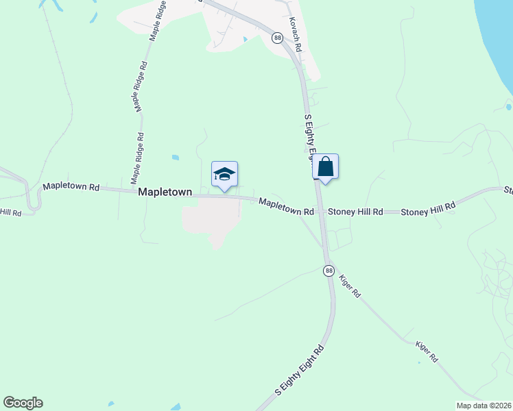 map of restaurants, bars, coffee shops, grocery stores, and more near 1014 Mapletown Road in Greensboro