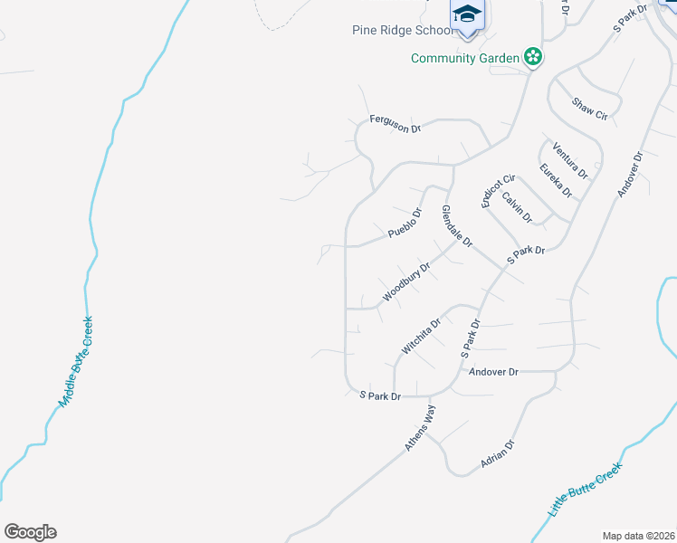 map of restaurants, bars, coffee shops, grocery stores, and more near 13597 West Park Drive in Magalia
