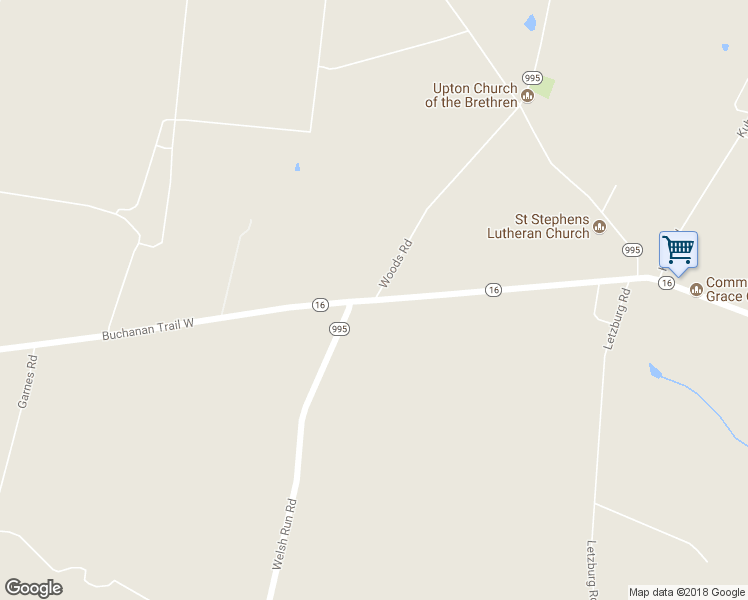 map of restaurants, bars, coffee shops, grocery stores, and more near 9021 Buchanan Trail West in Greencastle