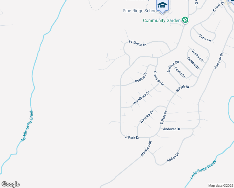 map of restaurants, bars, coffee shops, grocery stores, and more near 13597 West Park Drive in Magalia