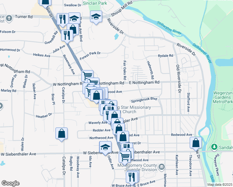 map of restaurants, bars, coffee shops, grocery stores, and more near in Shiloh