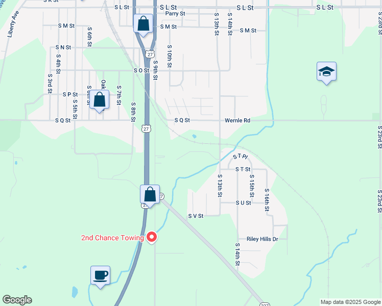 map of restaurants, bars, coffee shops, grocery stores, and more near 1215 South Q Street in Richmond