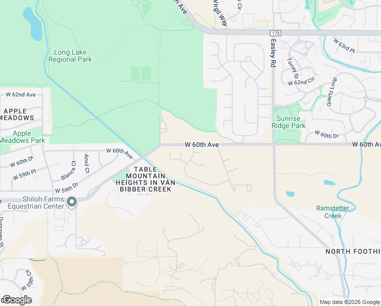 map of restaurants, bars, coffee shops, grocery stores, and more near 5934 Windy Court in Golden