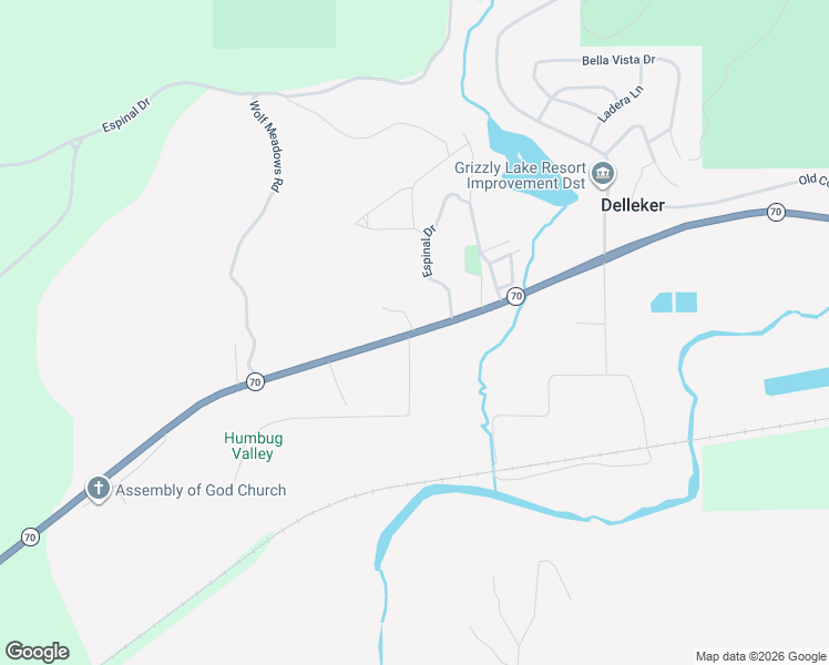 map of restaurants, bars, coffee shops, grocery stores, and more near 73499 California 70 in Portola