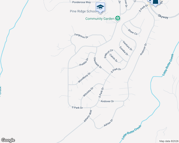 map of restaurants, bars, coffee shops, grocery stores, and more near 13640 Ed Court in Magalia
