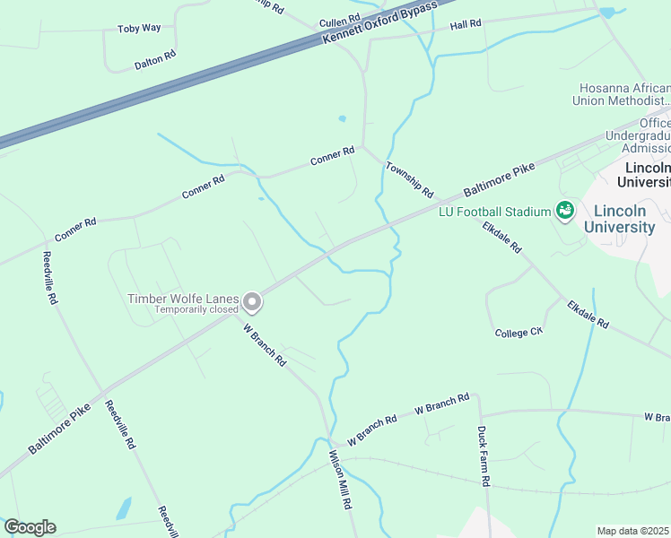 map of restaurants, bars, coffee shops, grocery stores, and more near 1748 Baltimore Pike in Oxford