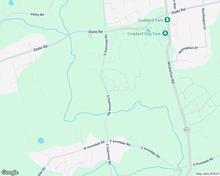 map of restaurants, bars, coffee shops, grocery stores, and more near 3 Gouge Boulevard in West Grove