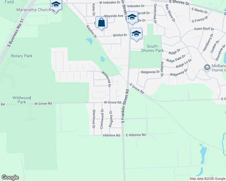 map of restaurants, bars, coffee shops, grocery stores, and more near 2841 Grove Court in Decatur